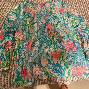 Lily pulitzer Elsa Silk Blouse